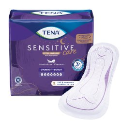 Bladder Control Pad TENA Sensitive Care Extra Coverage 16 Inch Length Heavy Absorbency Super Absorbent Core One Size Fits Most