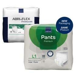 Abena Unisex Adult Absorbent Underwear Abri-Flex™ Premium L1 Pull On with Tear Away Seams Large Disposable Moderate Absorbency