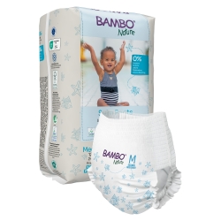 Abena Unisex Baby Swim Diaper Bambo® Nature Pull On with Tear Away Seams Medium Disposable Heavy Absorbency