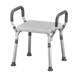 Bath Bench McKesson Without Arms Aluminum Frame Without Backrest 19-1/4 Inch Seat Width 300 lbs. Weight Capacity