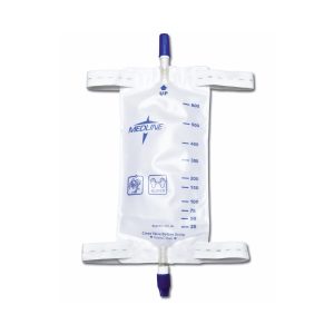 Urinary Leg Bag Medline® Anti-Reflux Valve Sterile 600 mL Vinyl (Medium)