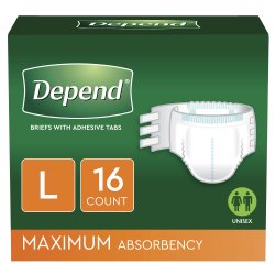 Unisex Adult Incontinence Brief Depend Large Disposable Heavy Absorbency