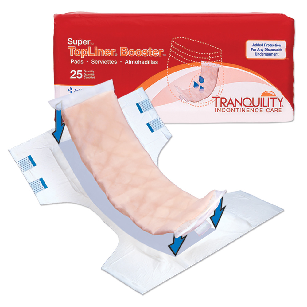 Booster Pad Tranquility TopLiner 4-1/4 X 15 Inch Heavy Absorbency Superabsorbant Core Super Adult