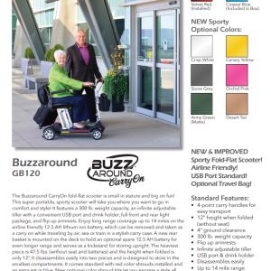 Buzzaround 4 Wheel Scooter By Golden (GB120)